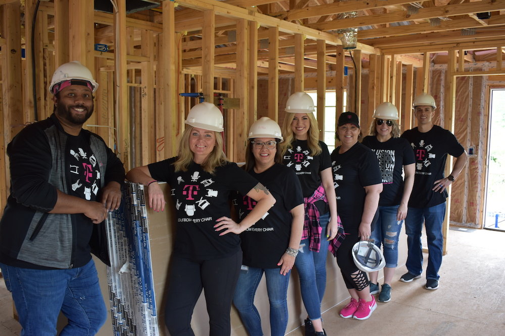 T-Mobile employees gave 4,800 hours to complete this Habitat for Humanity home.